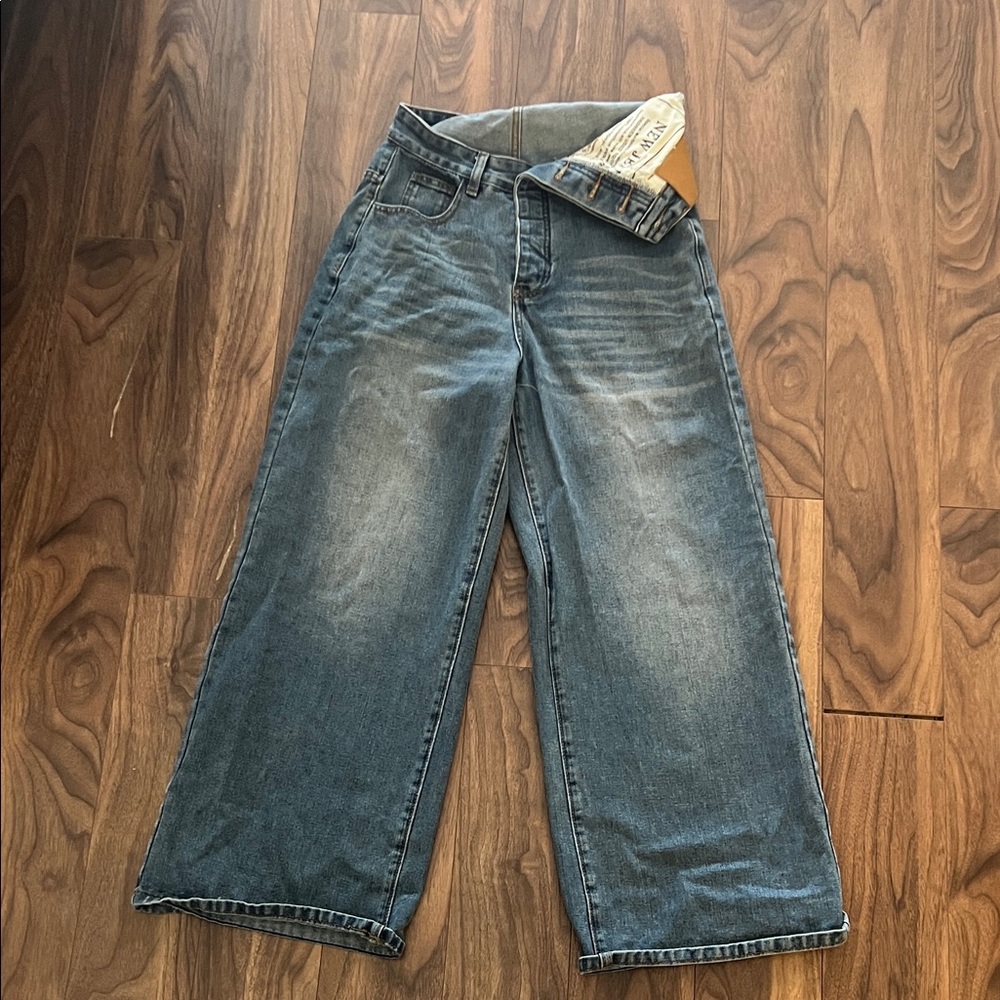 Women's Blue Wide Leg Jeans